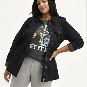 Torrid Lace-Up Essential Anorak - Twill Black 2X?